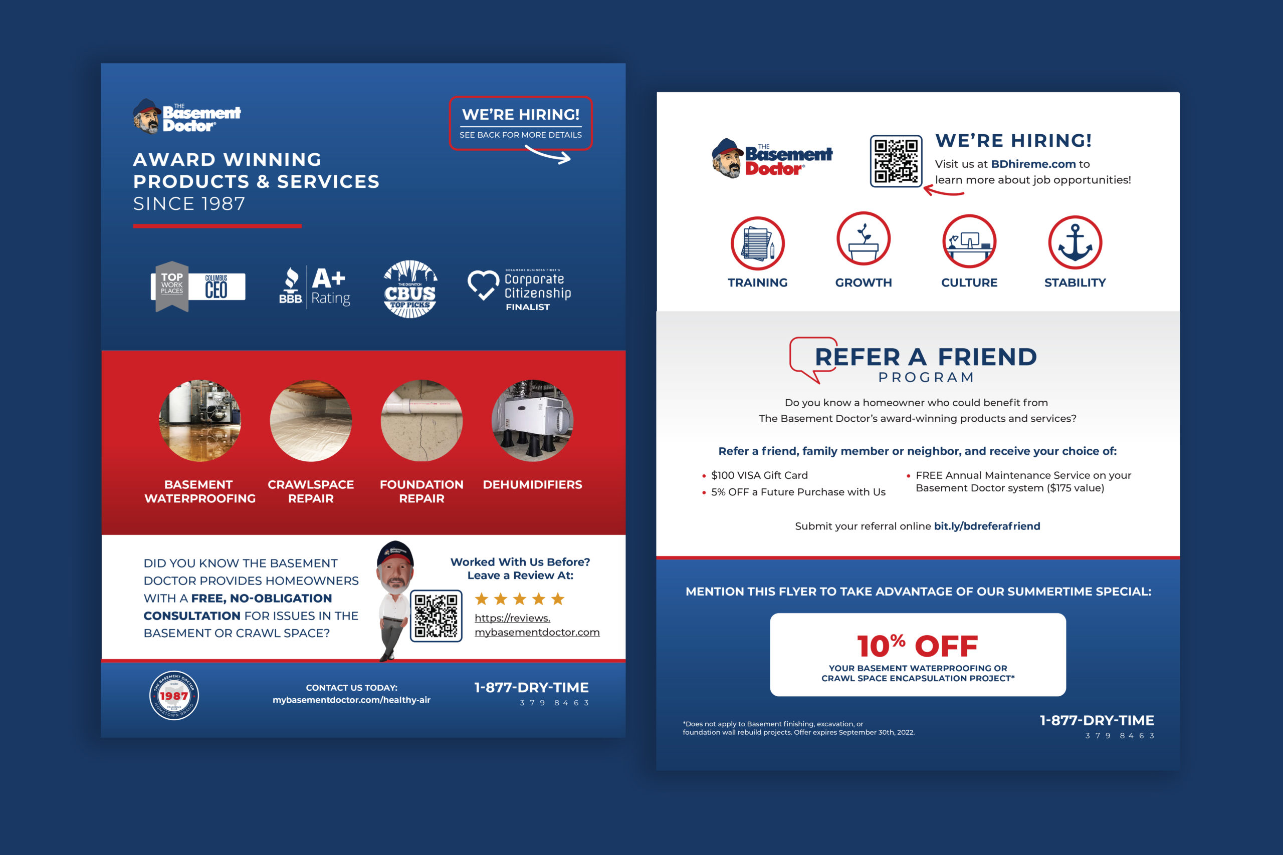 The Basement Doctor Sales Collateral, Print Project