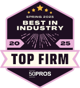 50PROS top firm badge