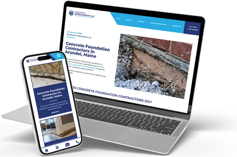 basement improvements Web Mockup