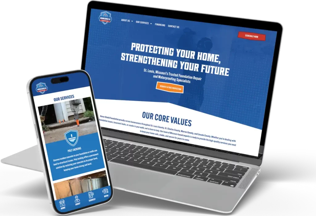 homeshield web mockup